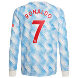 RONALDO #7 Men's 21/22 Long Sleeve Stadium Manchester United Away Shirt