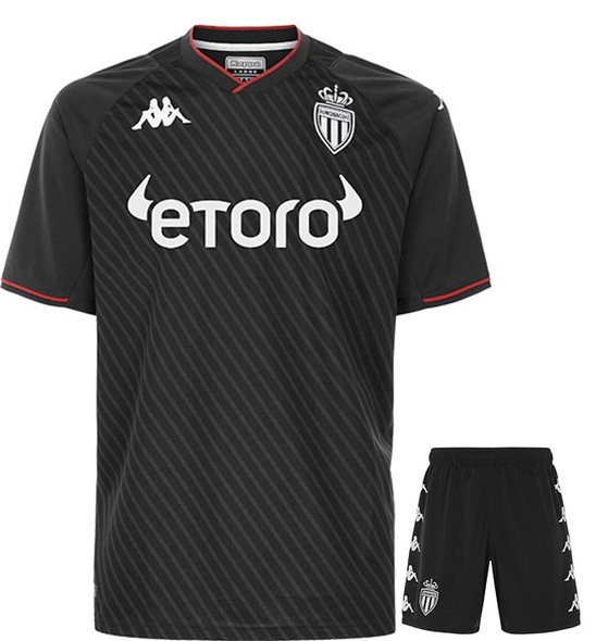 AS Monaco 21/22 Kid's Away Shirt and Shorts