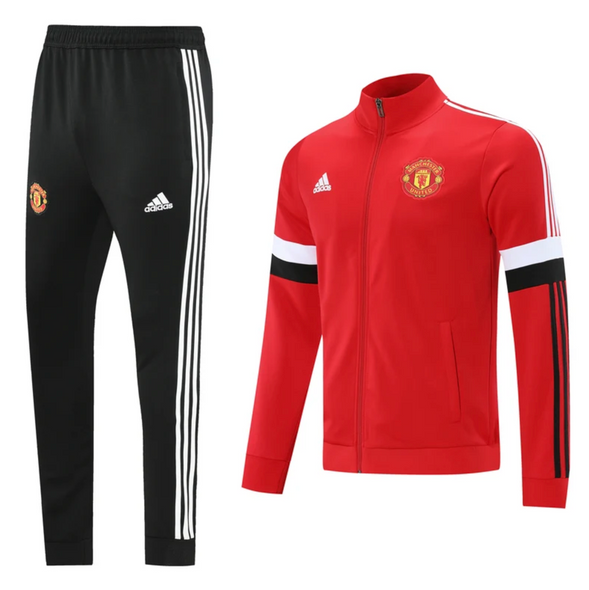 Manchester United 21/22 Men's Red-Black Long Zip Tracksuit