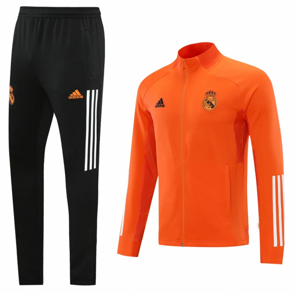 Real Madrid 21/22 Men's Orange-Black Long Zip Tracksuit