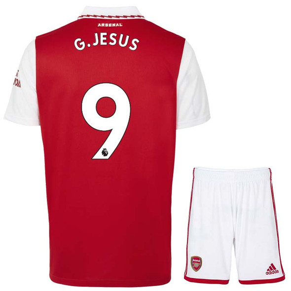 G. JESUS #9 Arsenal 22/23 Kid's Home Shirt and Shorts