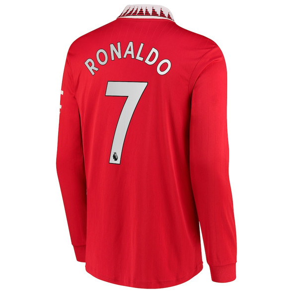 RONALDO #7 Manchester United 22/23 Men's Home Long Sleeve Shirt