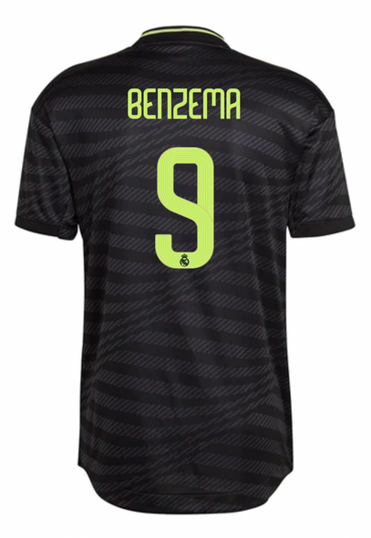 BENZEMA #9 Real Madrid 22/23 Authentic Men's Third Shirt