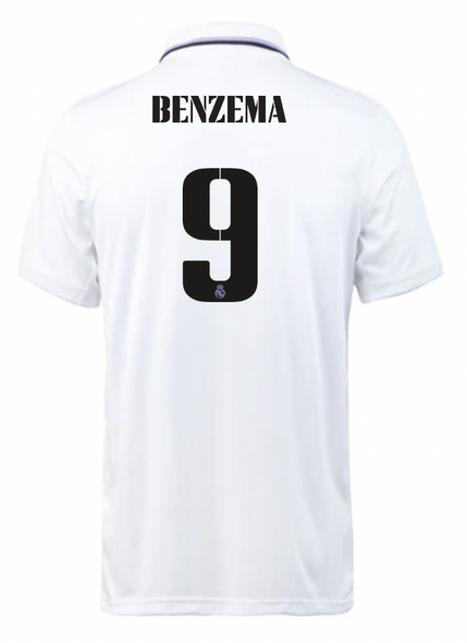 BENZEMA #9 Real Madrid 22/23 Kid's Home Shirt and Shorts