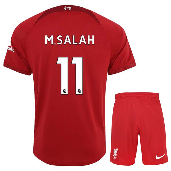 M.SALAH #11 Liverpool 22/23 Kid's Home Shirt and Shorts