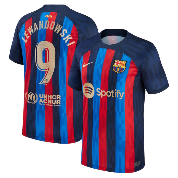 LEWANDOWSKI #9 Barcelona 22/23 Stadium Men's Home Shirt