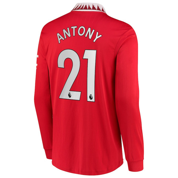 ANTONY #21 Manchester United 22/23 Men's Home Long Sleeve Shirt