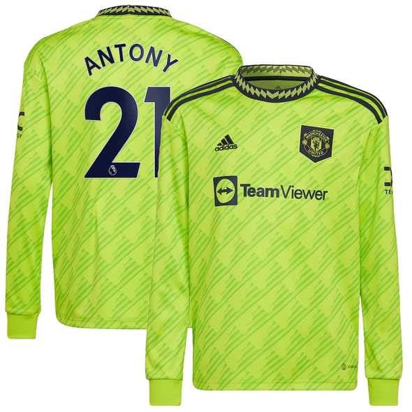 ANTONY #21 Manchester United 22/23 Men's Third Long Sleeve Shirt