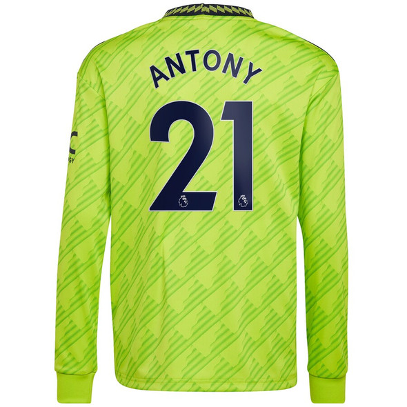 ANTONY #21 Manchester United 22/23 Men's Third Long Sleeve Shirt