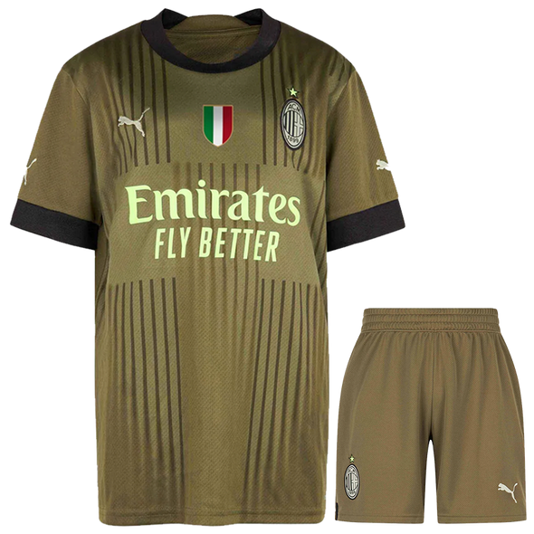 AC Milan 22/23 Kid's Third Shirt and Shorts
