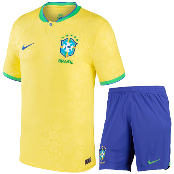 Brazil 22/23 Kid's Home Shirt and Shorts