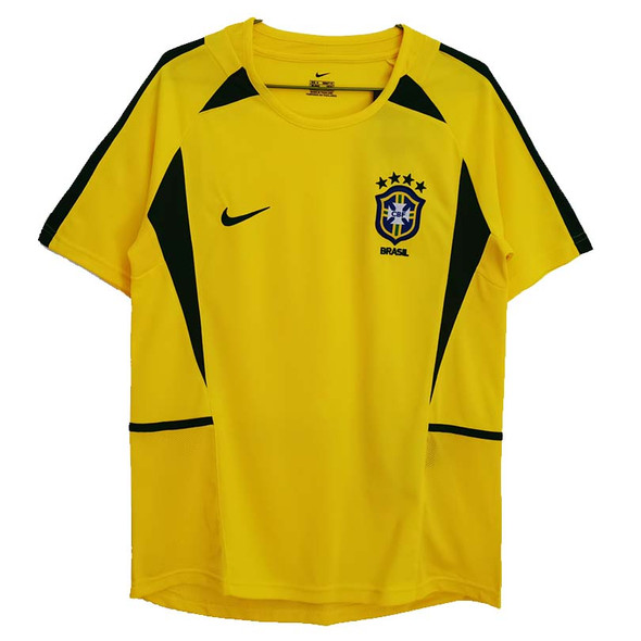 Brazil 2002 Men's Home Retro Shirt