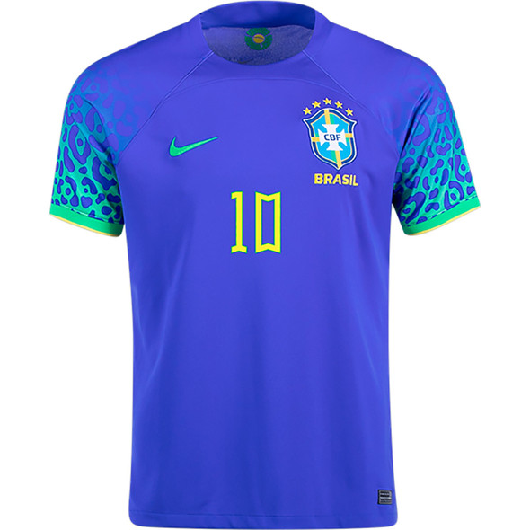 NEYMAR JR #10 Brazil 22/23 Kid's Away Shirt and Shorts