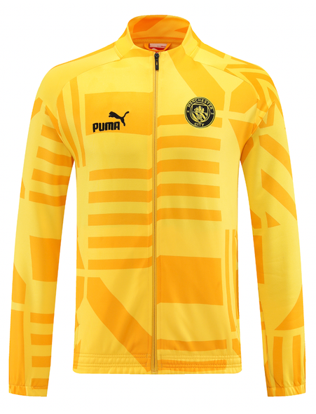 Manchester City 22/23 Men's Yellow Long Zip Jacket