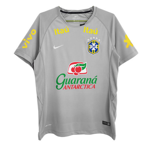 Brazil 18/19 Men's Gray Training Retro Shirt