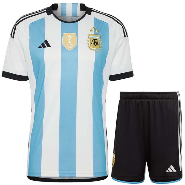 Argentina 2022 Winners Kid's Home Shirt and Shorts