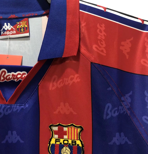 Barcelona 95/97 Men's Home Retro Long Sleeve Shirt