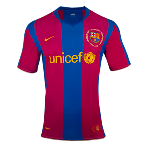 Barcelona 07/08 Men's Home Retro Shirt