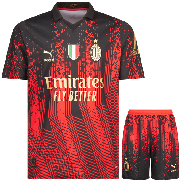 AC Milan x Koché 22/23 Kid's Fourth Shirt and Shorts