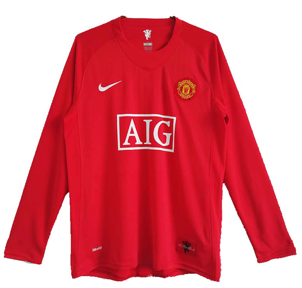 Manchester United 07/08 Men's Home Long Sleeve Retro Shirt