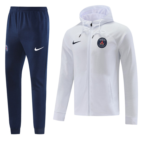 Paris Saint-Germain 22/23 Men's White-Blue Hoodie Tracksuit