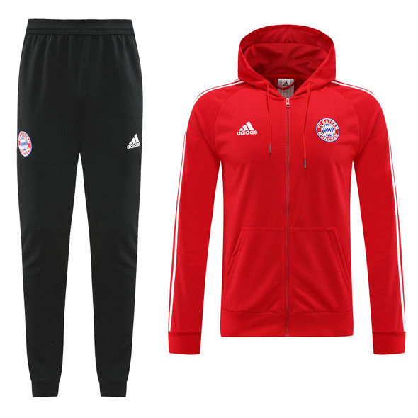 Bayern Munich 22/23 Men's Red-Black Hoodie Tracksuit