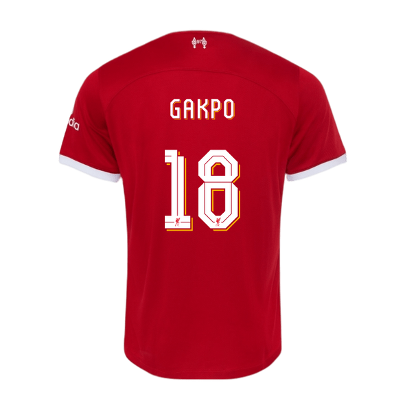 GAKPO #18 Liverpool 23/24 Stadium Men's Home Shirt - LFC Font