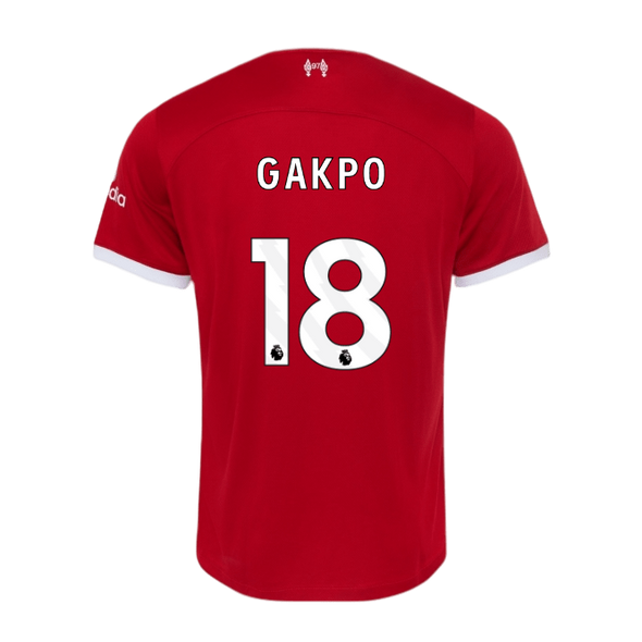 GAKPO #18 Liverpool 23/24 Stadium Men's Home Shirt - PL Font