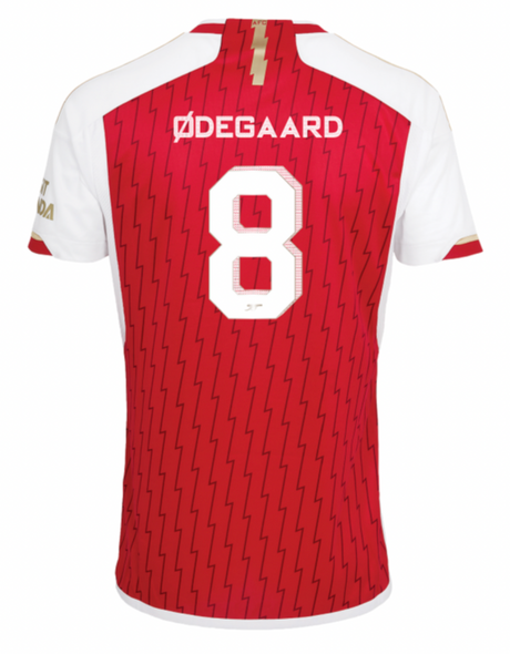 ØDEGAARD #8 Arsenal 23/24 Stadium Men's Home Shirt - Arsenal Font