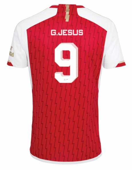 G. JESUS #9 Arsenal 23/24 Stadium Men's Home Shirt - Arsenal Font