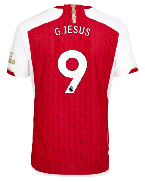 G. JESUS #9 Arsenal 23/24 Authentic Men's Home Shirt - PL Font