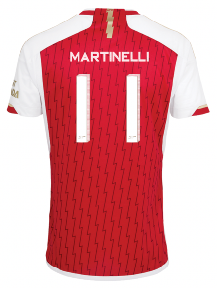 MARTINELLI #11 Arsenal 23/24 Stadium Men's Home Shirt - Arsenal Font