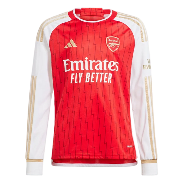 ØDEGAARD #8 Arsenal 23/24 Men's Home Long Sleeve Shirt - Arsenal Font