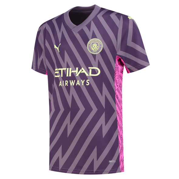 Manchester City 23/24 Kid's Purple Goalkeeper Shirt and Shorts