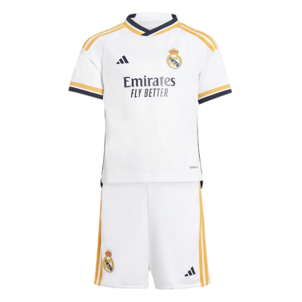 Real Madrid 23/24 Kid's Home Shirt and Shorts