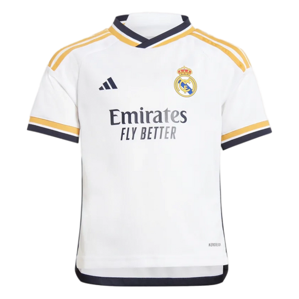 Real Madrid 23/24 Kid's Home Shirt and Shorts