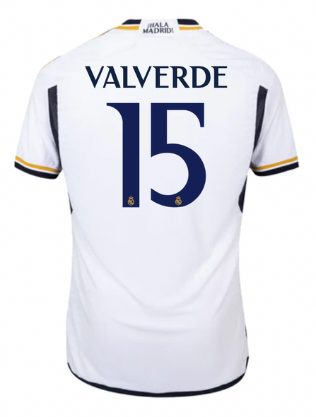 VALVERDE #15 Real Madrid 23/24 Authentic Men's Home Shirt