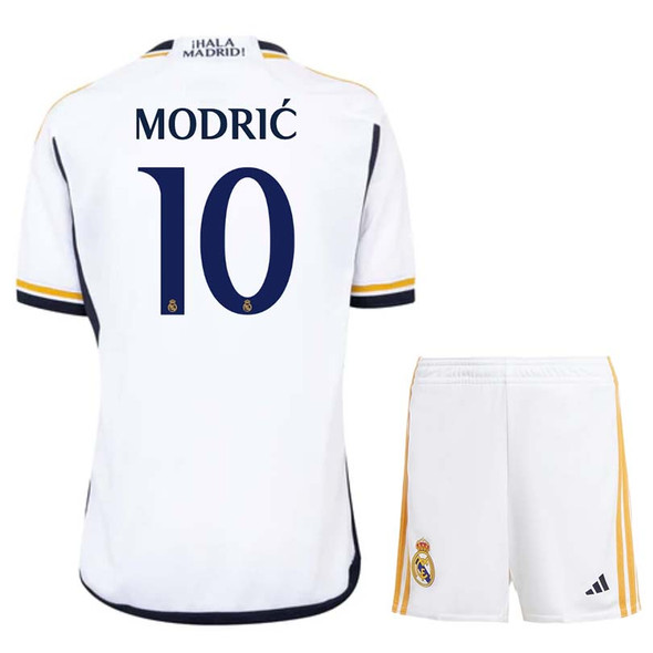 MODRIĆ #10 Real Madrid 23/24 Kid's Home Shirt and Shorts