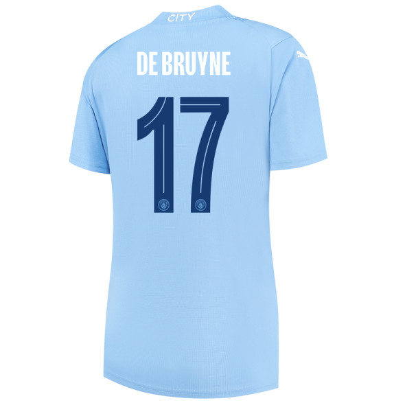 DE BRUYNE #17 Manchester City 23/24 Women's Home Shirt - Man City Font