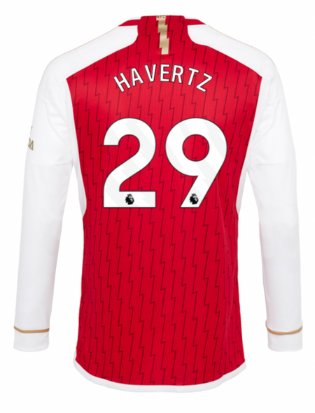 HAVERTZ #29 Arsenal 23/24 Men's Home Long Sleeve Shirt - PL Font