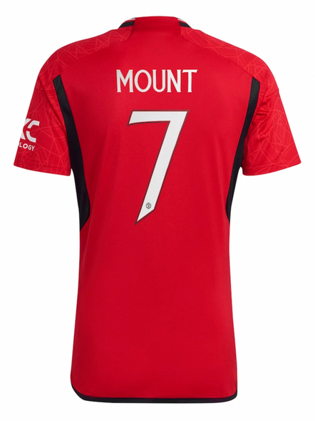 MOUNT #7 Manchester United 23/24 Stadium Men's Home Shirt - Man United Font