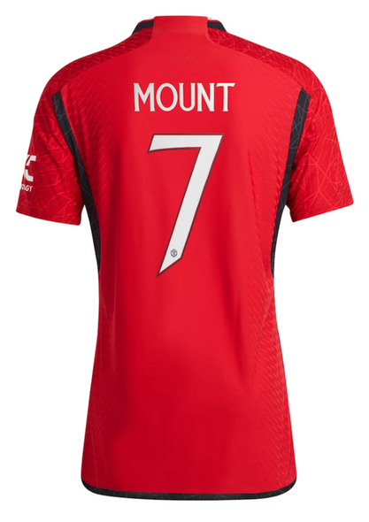 MOUNT #7 Manchester United 23/24 Authentic Men's Home Shirt - Man United Font