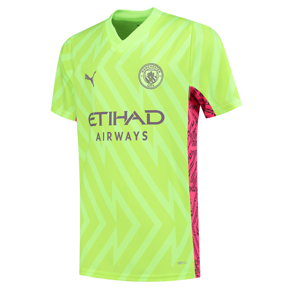 Manchester City 23/24 Men's Neon Yellow Goalkeeper Shirt