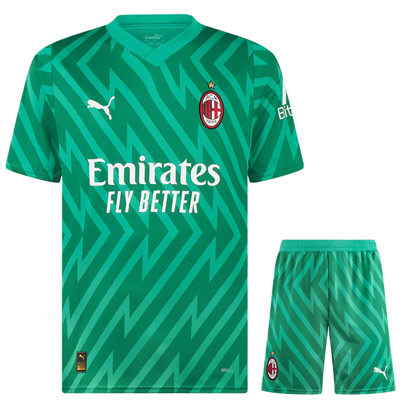 AC Milan 23/24 Kid's Home Goalkeeper Shirt and Shorts