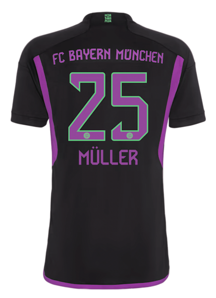 MÜLLER #25 Bayern Munich 23/24 Stadium Men's Away Shirt