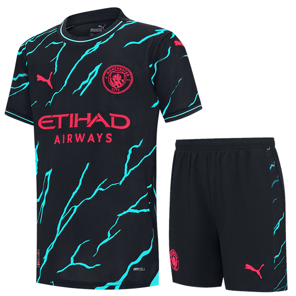 Manchester City 23/24 Kid's Third Shirt and Shorts
