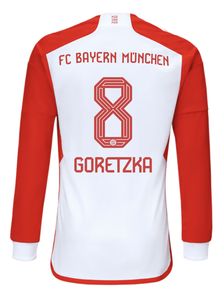 GORETZKA #8 Bayern Munich 23/24 Men's Home Long Sleeve Shirt