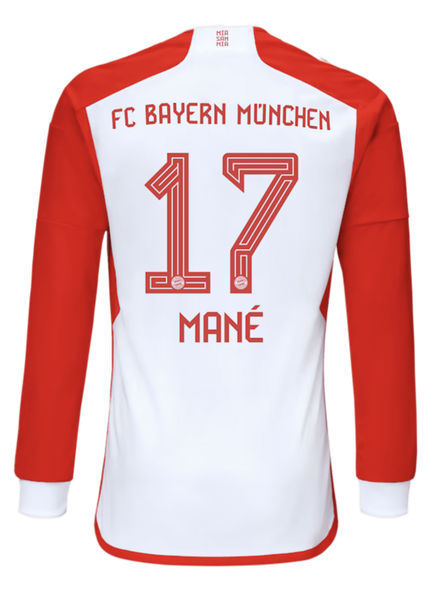 MANÉ #17 Bayern Munich 23/24 Men's Home Long Sleeve Shirt