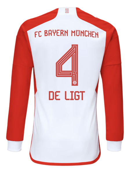 DE LIGT #4 Bayern Munich 23/24 Men's Home Long Sleeve Shirt