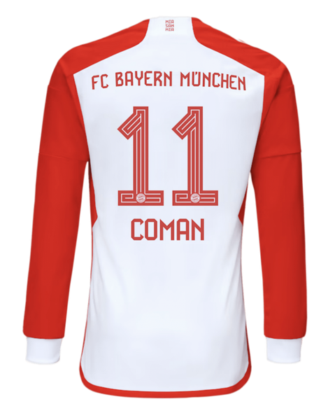 COMAN #11 Bayern Munich 23/24 Men's Home Long Sleeve Shirt